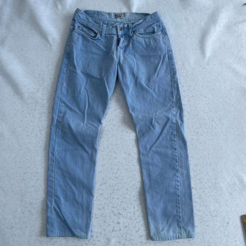 Naked & Famous Weird Guy Jeans Mens 33 Light Blue Thermochromic Selvedge Denim - Picture 3 of 11